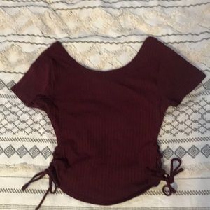 small rue21 maroon cropped top